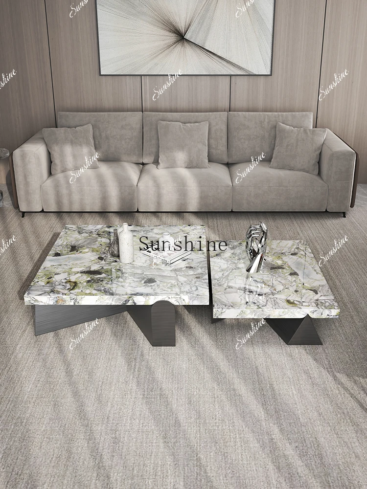 

Living room household high-end rock slab modern simple size combination coffee table FT