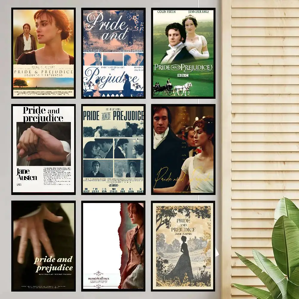Pride And Prejudice Retro TV Movie Poster Self-adhesive Art Room Entrance Restaurant Wall Decor Art Painting