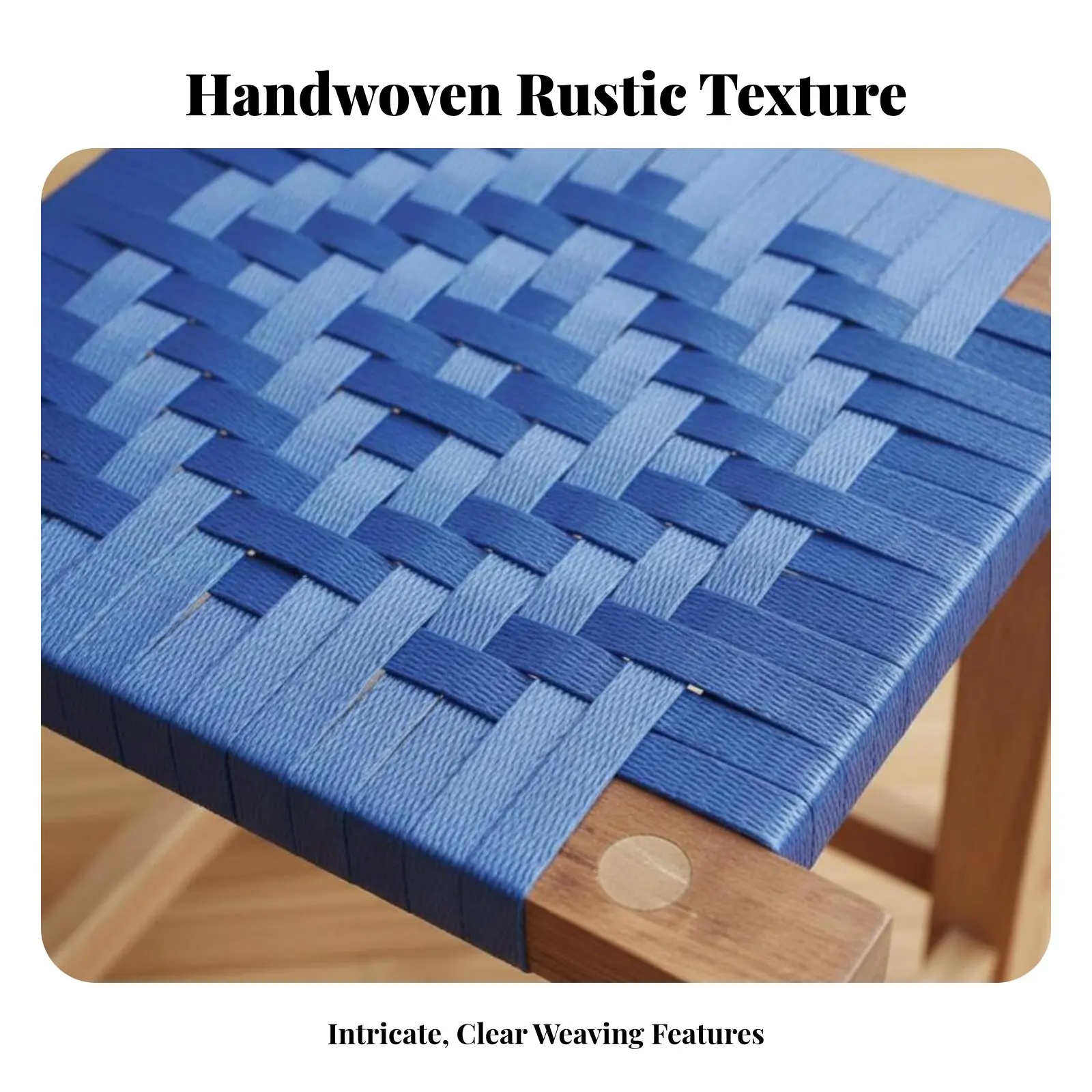 

Woven Woven-Top Square Stool Handmade Square Wooden Stool Sturdy and Long-Lasting Space-Saving Design for Restaurant Owners