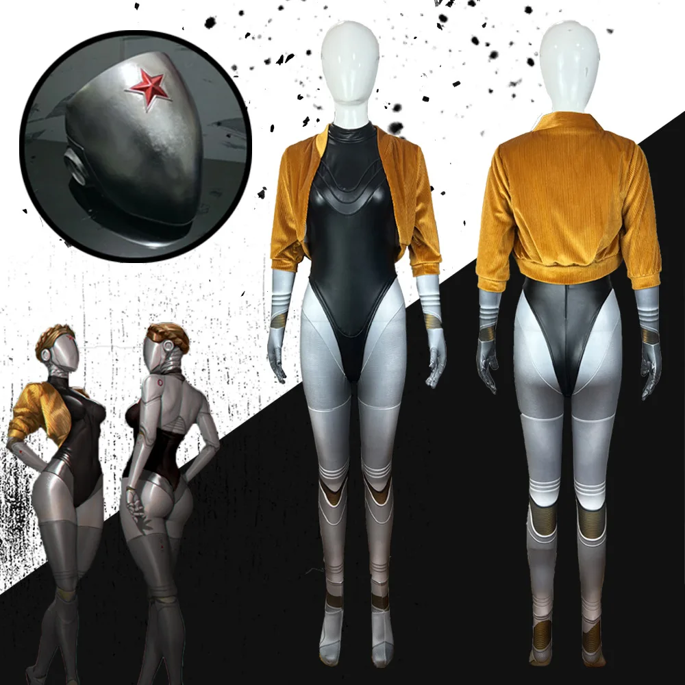 New game Atomic Heart anime peripheral mechanical sister flower quadratic sexy cosplay twin robot onesie