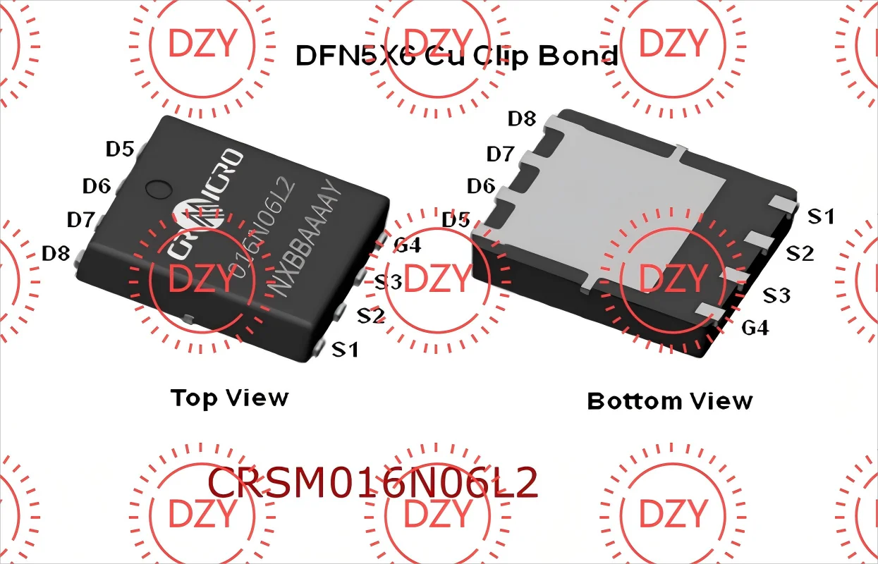 

10pcs CRSM016N06L2 SkyMOS2 N-MOSFET 60V,1.6m2,100A DFN5X6