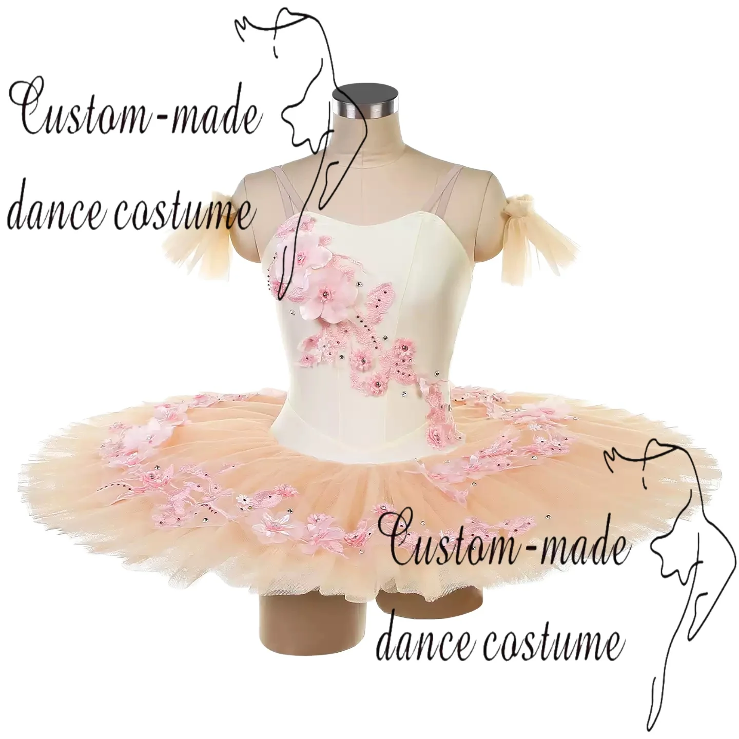 Nutcracker Female Variations Ballet Skirt Graduation Evening Report Performance Group Dance TUTU Puff Skirt
