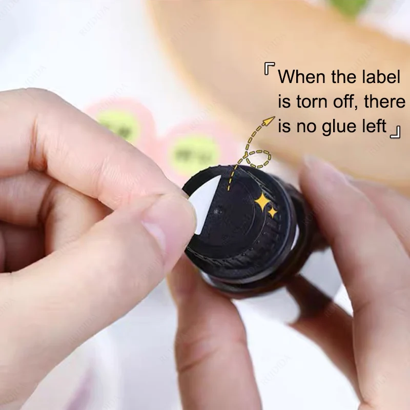 Dia13mm Circular Cosmetic Sticker Beauty Price Tag Waterproof Round Sticky Note Storage Label Paper for D11/D101/D110/H1/H1S