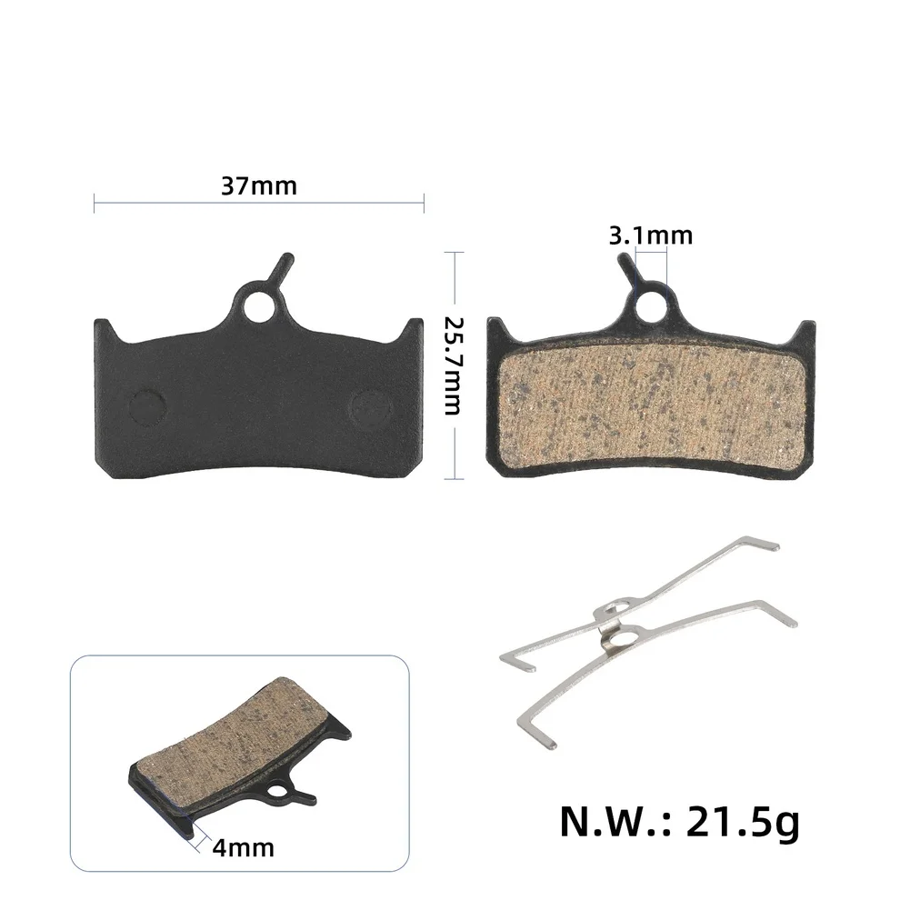 Rectangular Pads Disc Brake Pads Precise Fit Enhanced Braking Performance Lightweight Portable Versatile Bicycle Brake Solutions