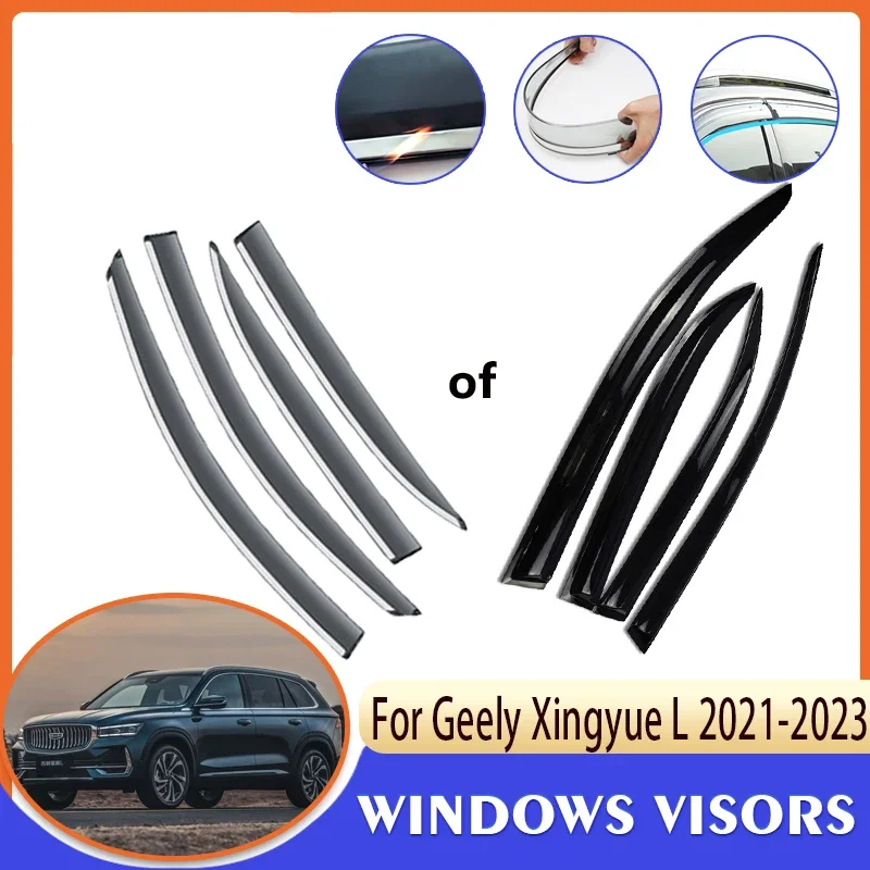 Deflector Windshield For Geely Xingyue L 2023 Accessories Monjaro KX11 Car Side Window Visor Sun Rain Snow Guard Cover 2022 2021