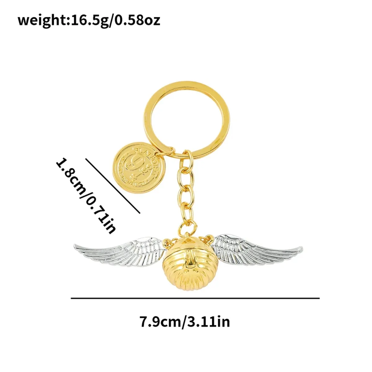 Keychain Golden Snitch Pendant Fashion Trend Backpack Accessory for Boys and Girls Jewelry Gift