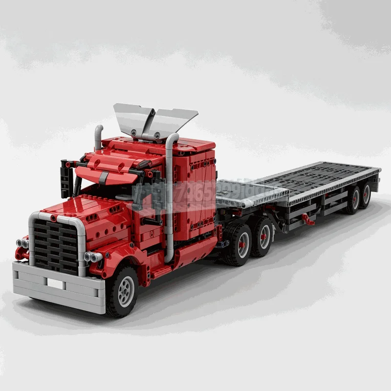1545PCS Peterbilt 379 Heavy Truck MOC Vehicle Model Custom Puzzle Building Blocks DIY Technical Assembly Collectible Toy Gifts