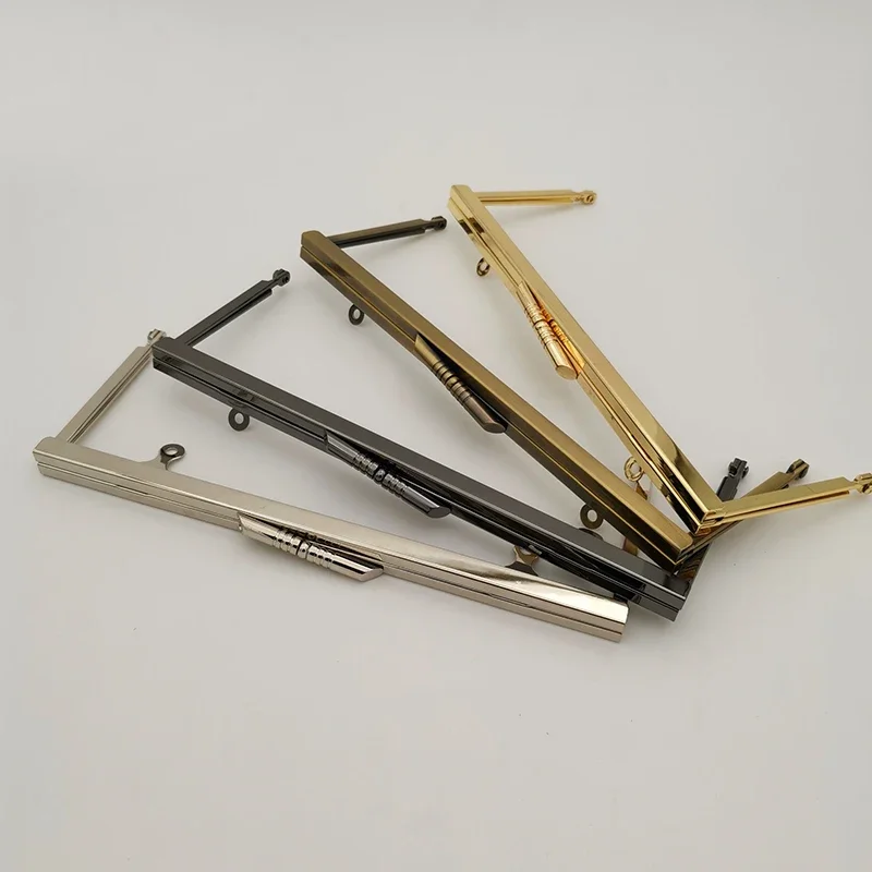

8 Inch Smooth Silver Clutch Purse Frame Glue-In Straight Channel Flexible Craft Frame for Handbag Making