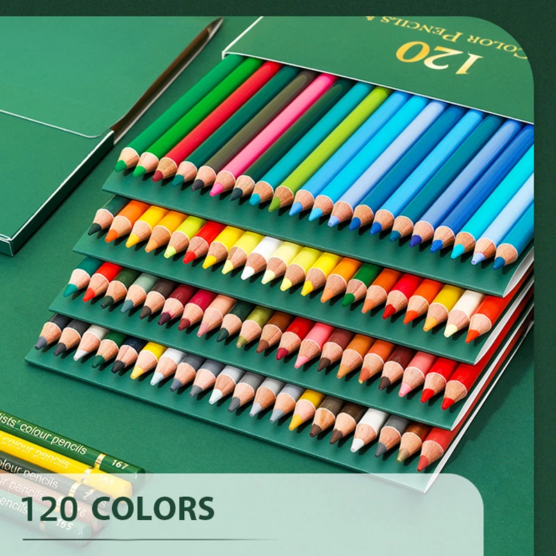 120 Colors Professional Premier Colored Pencils with Vibrant Colors Fade-Resistant Sketching Coloring for Artists Students