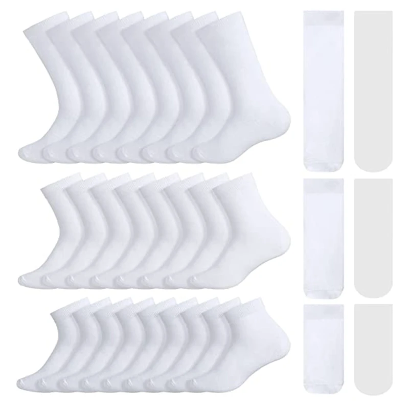 5 Pairs/set Blank White Sublimation Socks Blank Socks Dye Sublimation Sock