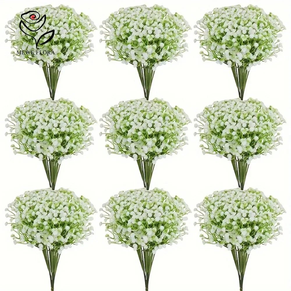 

30pcs Artificial White Babys Breath Flowers Real Touch Faux Gypsophila Bouquet for Wedding Floral Arrangement Party Home Decor