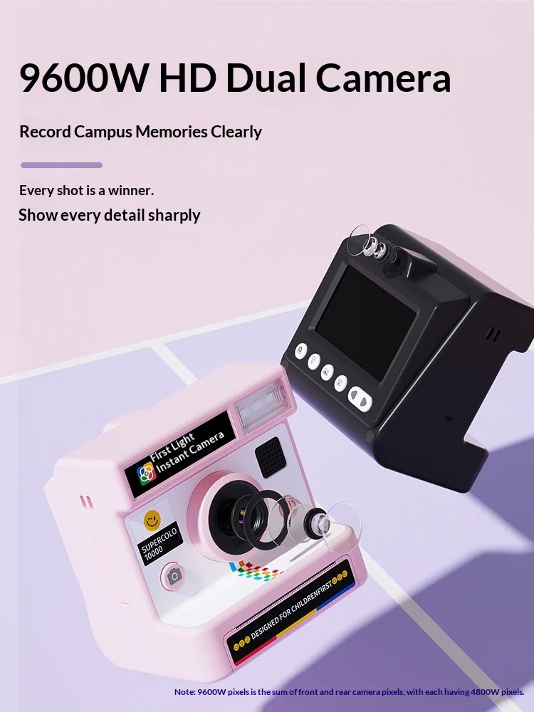 Chuzhao S6 Instant Camera Dual Lens Thermal Portable HD Print Camera 3" IPS Screen Color Photo Kids Birthday Gift Toy Present view 4