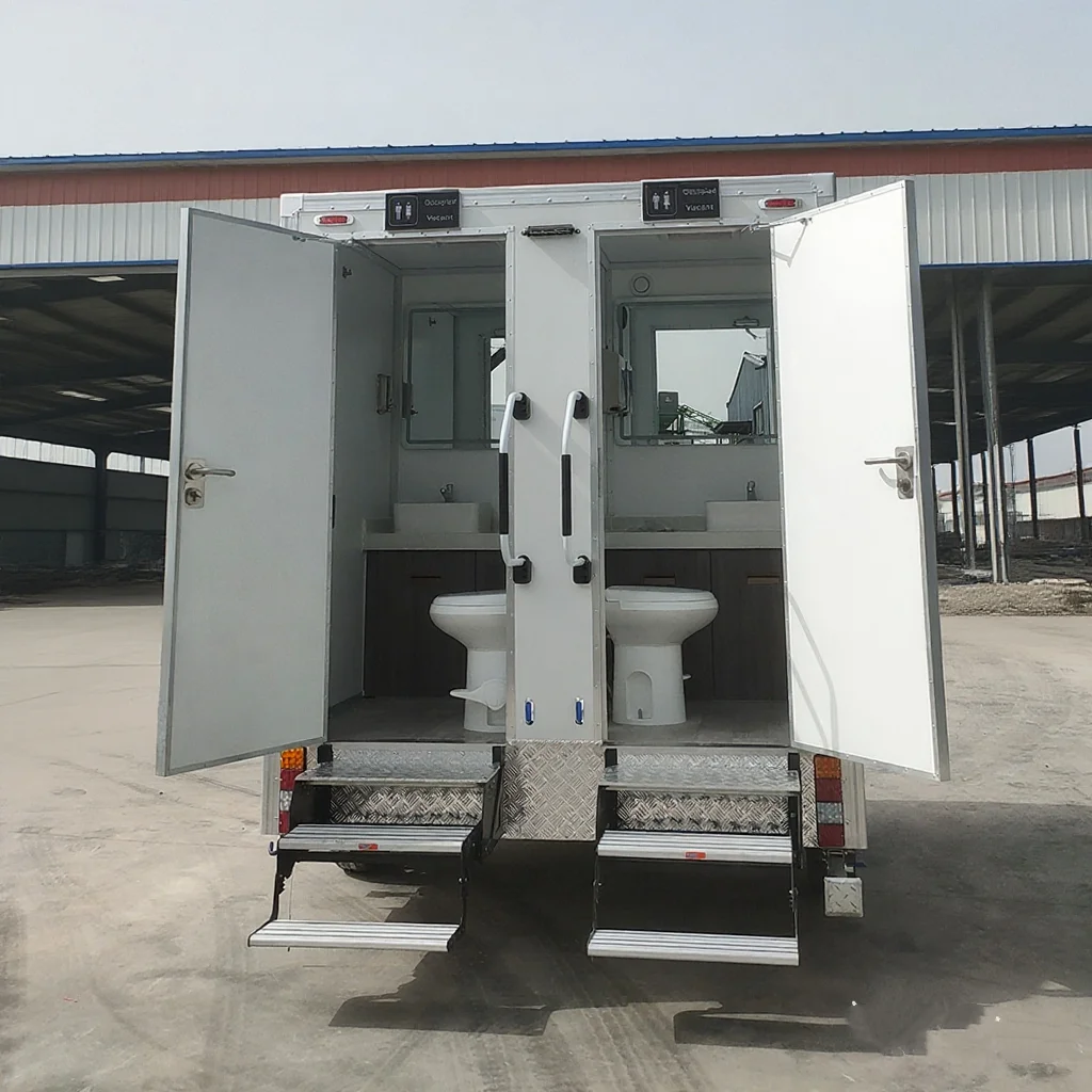 

Luxury Factory Made Mobile Toilet Trailer Customizable Outdoor Restroom with Showering Options