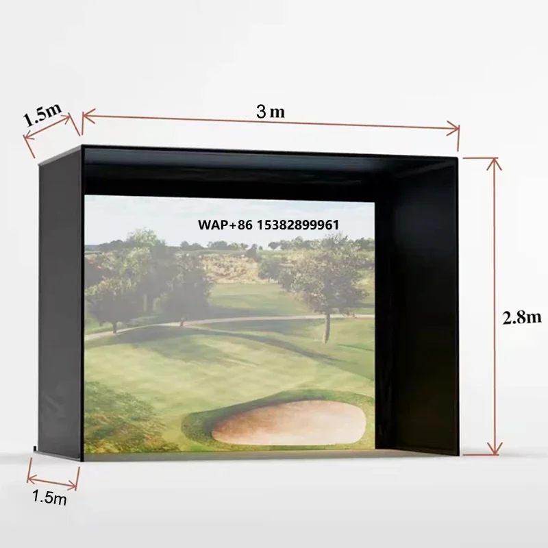Customized Indoor Golf Simulator Bay Impact Screen for Sim Space Golf Training Aids