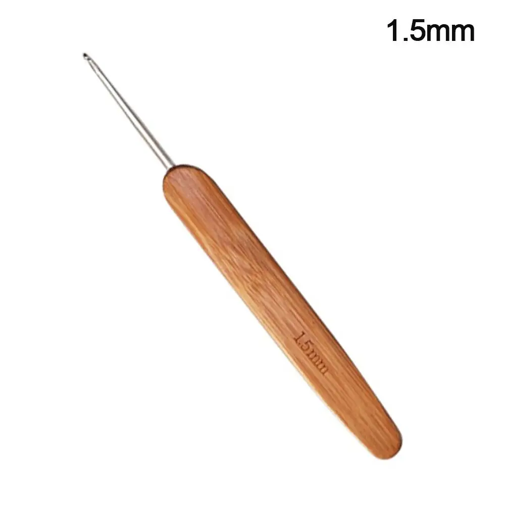 

New Bamboo Wooden Crochet Hooks Small Size Long Crochet Needles Yarn Weave Tool Knitting