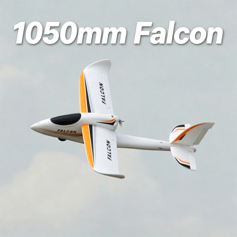 HOOKLL Model 1050mm Falcon Training Machine X6 Back Push Trainer Entry-Level Remote Control Aircraft With Wheels Glider KIT