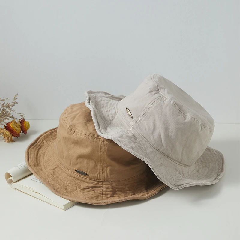 

Women's Hat YECCTY H137 Fashion Solid Color Cotton Breathable Adjustable Casual Unisex Sun Bucket Accessories