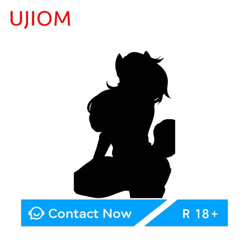 UJIOM Loona Wolf Ears Wall Sticker Uncensored Hardcore Bedroom Kitchen Decal Design For Game Room Transparent Storage Box
