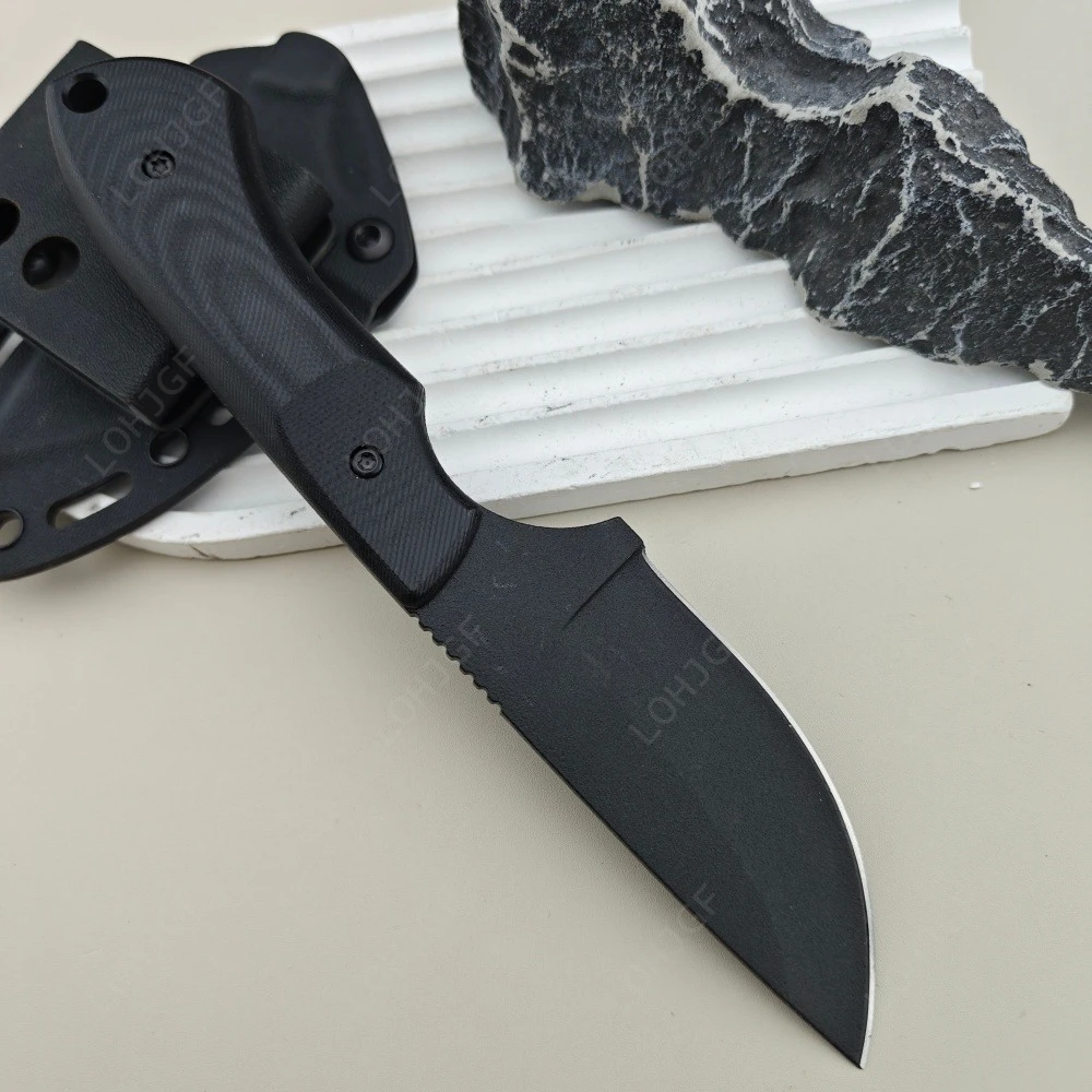 2 Colors Outdoor Preferred Emergency Straight Knife with K Sheath Lightweight Portable Camping Fishing & Hiking Durable Knives