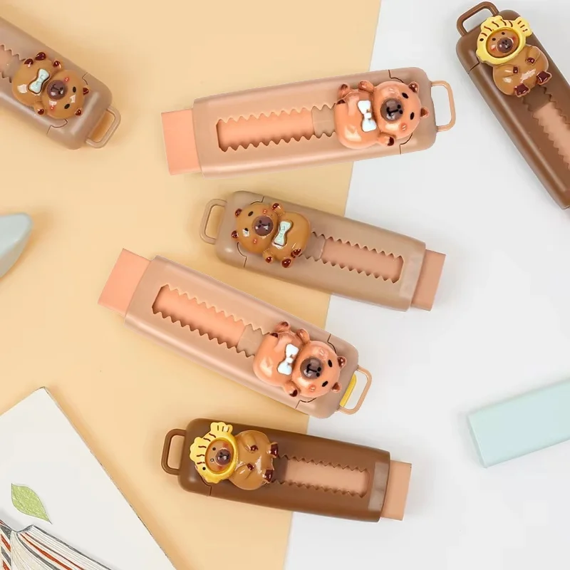 ممحاة سحب كابيبارا، ممحاة قابلة للسحب، مستلزمات الرسم، أداة نظيفة، اللوازم المدرسية والمكتبية، أدوات مكتبية للأطفال من المطاط للطلاب