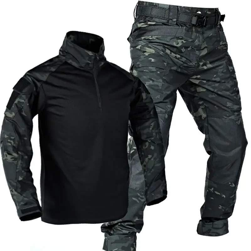 Outdoor G3 Tactical Set Men\'s New Camouflage Hunting Training Suit Quick Drying Long Sleeved Casual Color Matching Two-piece Set