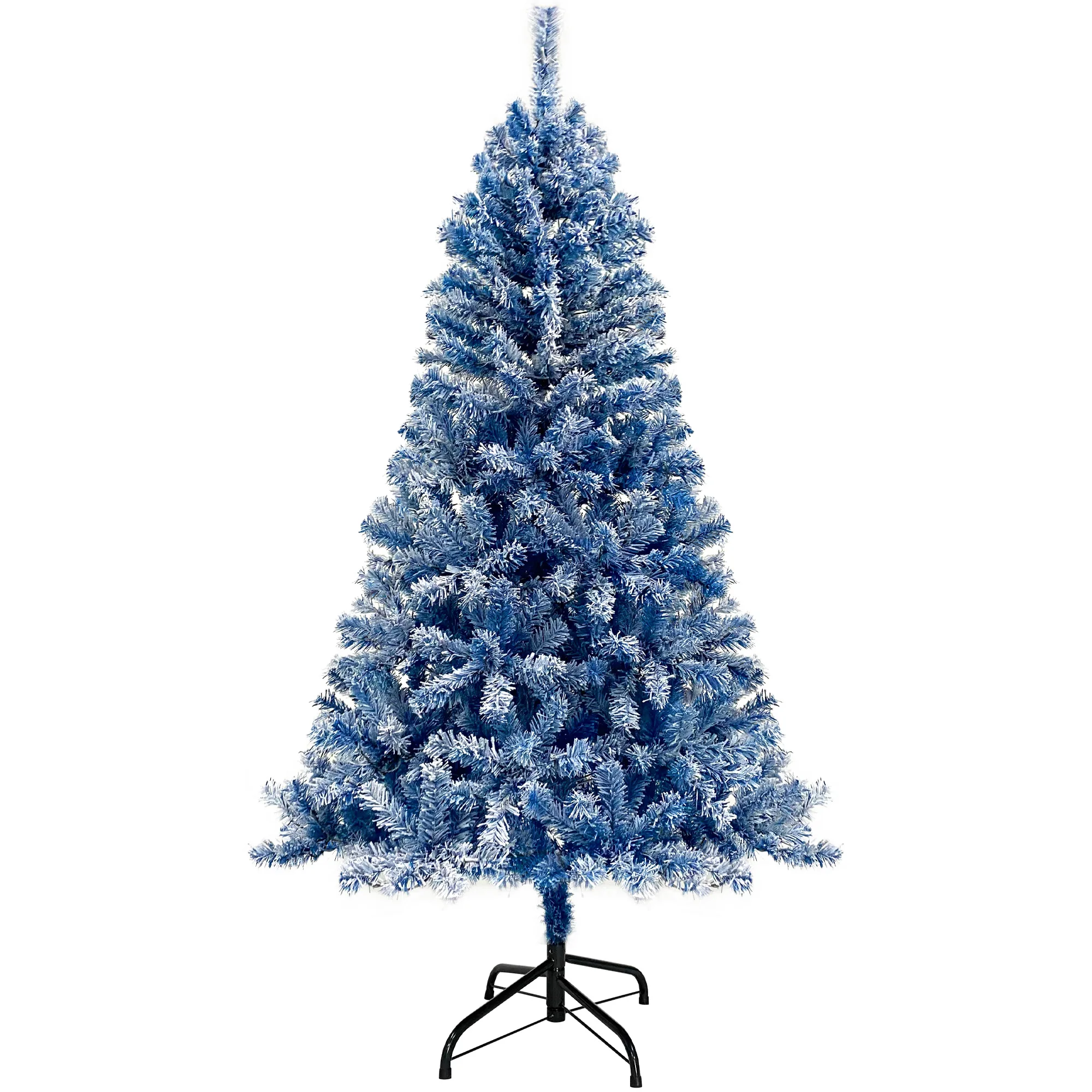6FT Pre-Lit Hinged Artificial Fir ChristmasTree, Xmas Tree Snow Flocked Artificial Holiday Christmas Tree w/750 Branch Tips