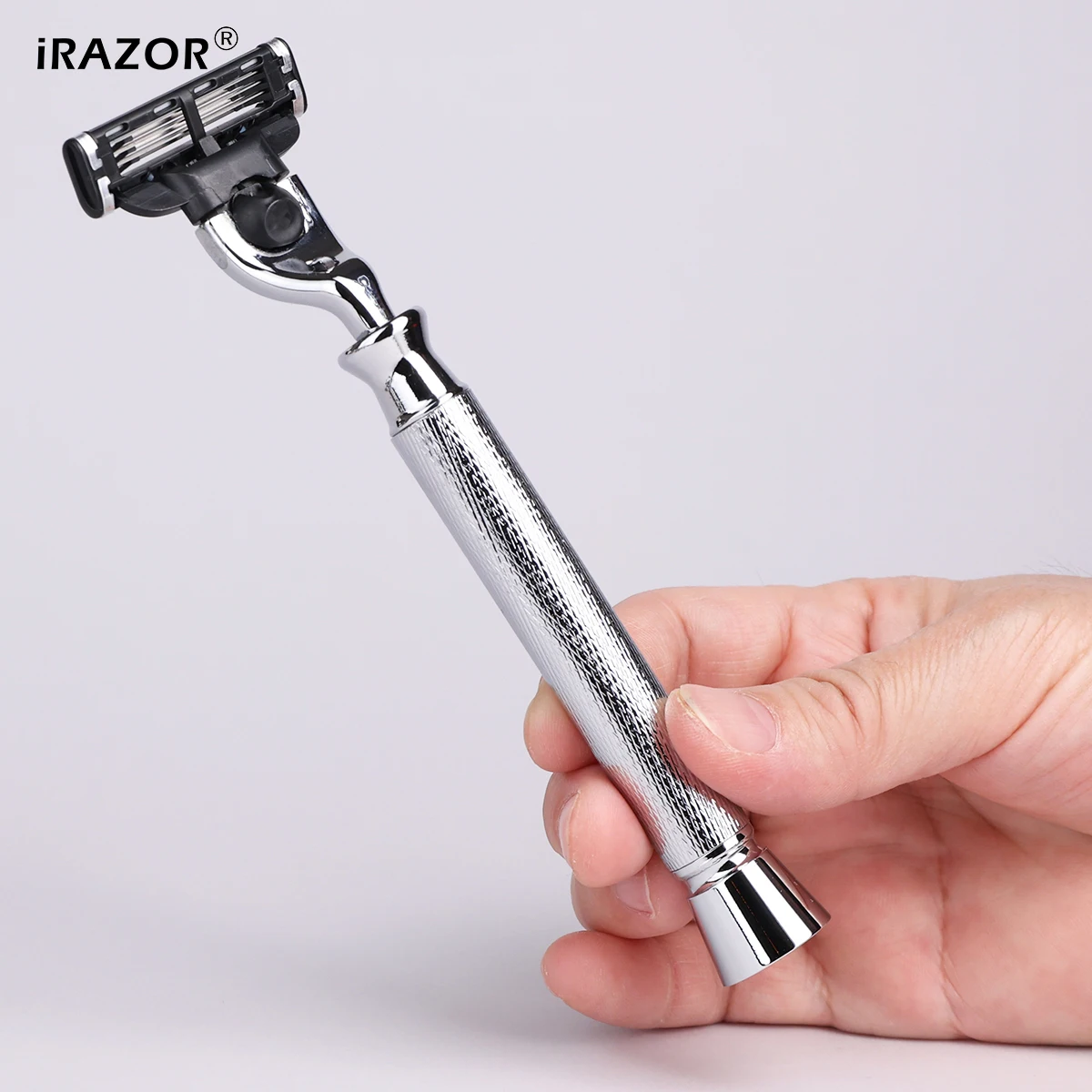 iRAZOR Classic Men's Beard Shaving Manual Razor  with 3-Layer Mach 3 Triple Blade Grooming Tool