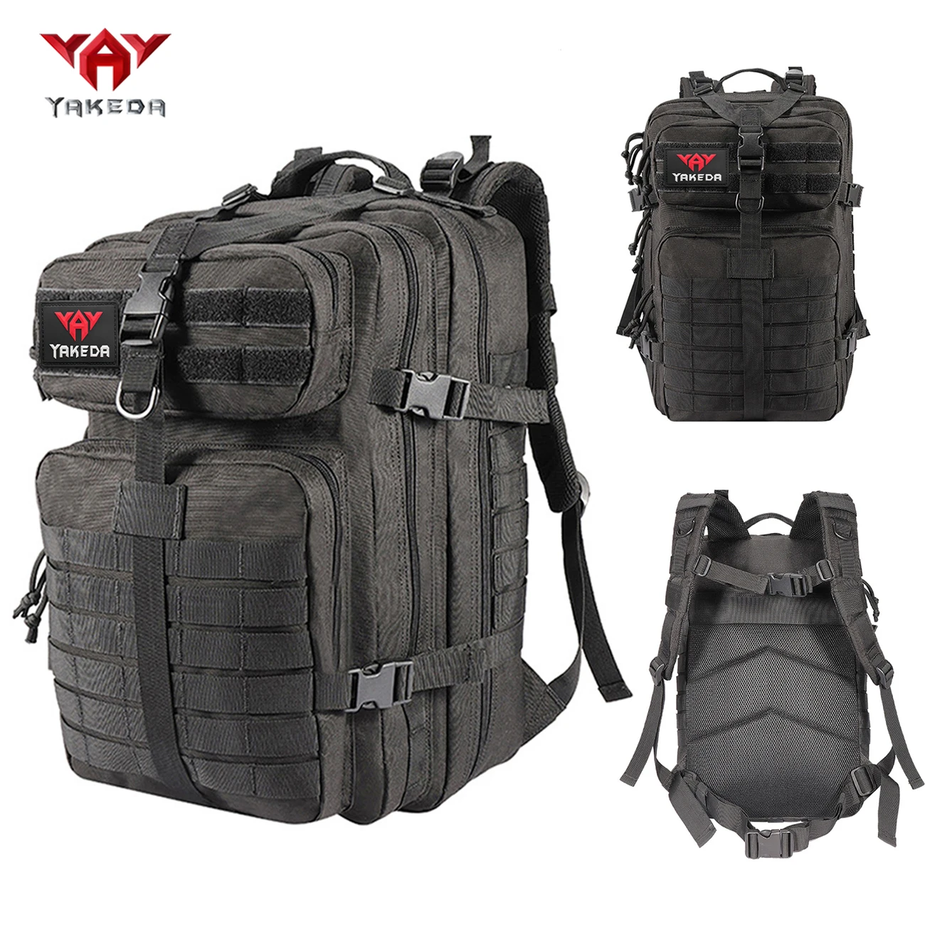 

YAKEDA Molle Hunting Backpack Durable Fabric Chest Fixed Buckle Handle Design Suitable for Outdoor Camping, Hiking, Hunting