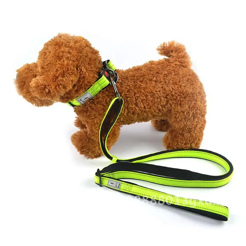 

Colorful Traction suit Large, Medium and Small Dog Collar Reflective Nylon Dog Chain Pet Anti-break Free