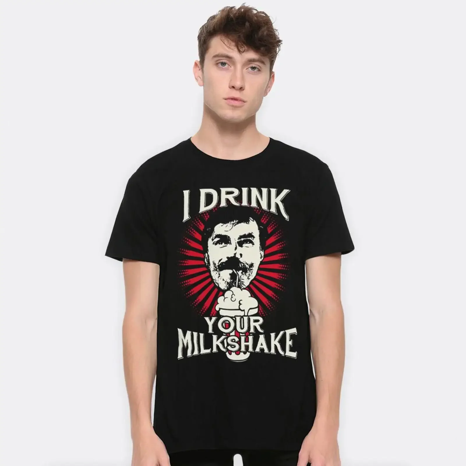 There Will Be Blood I Drink Your Milkshake T Shirt Men amp 39 s and Women Sizes TWB 06739 vintage Washed Unisex Breathable