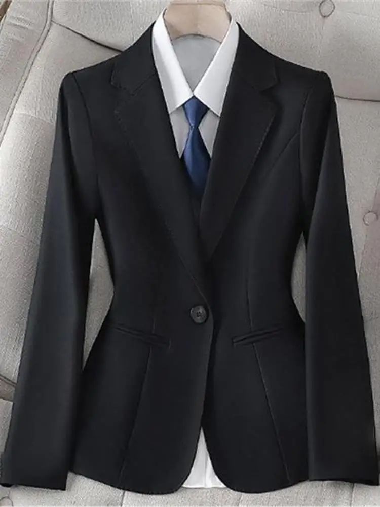 

Bla Suit Jaet Women's Spring Autumn New Profional Workwear Interview Formal Outerwear ort Sle Long Sve