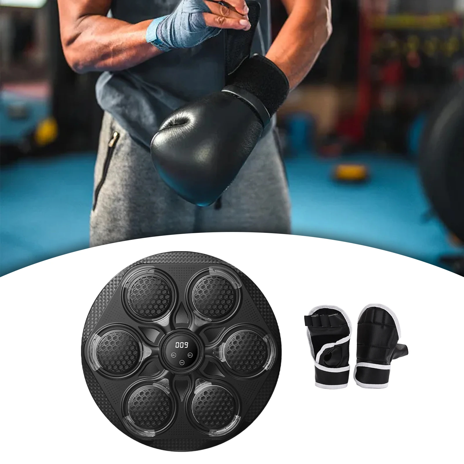 Music Boxing Training Machine with Gloves Smart Music Boxing Pad Home Punching Pad Wall Hanging Sanda Sandbag For Kids Adults