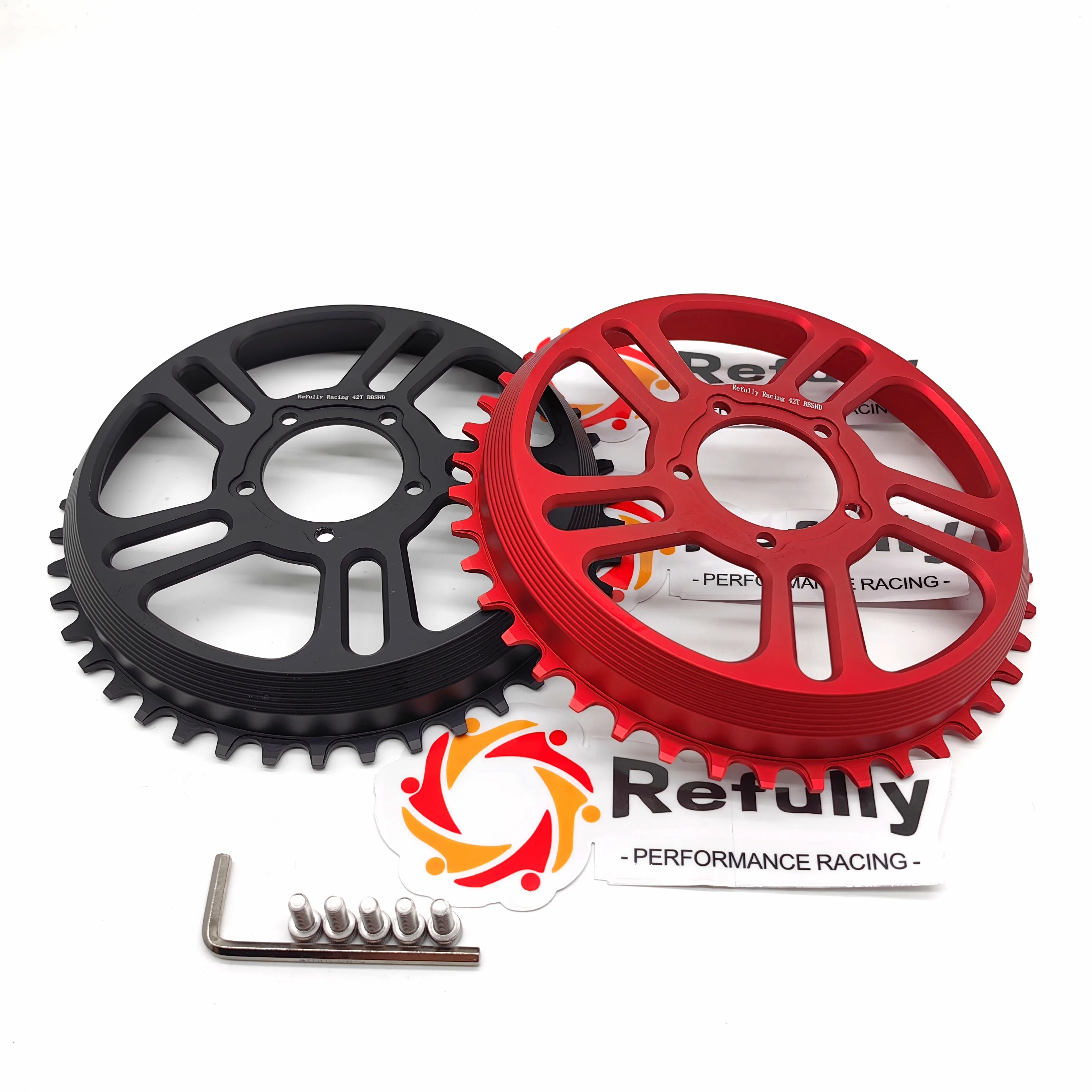 Bafang-Anillo de tracción media BBSHD de 1000W, cadena de 42T, Diseño estrecho y ancho, Compatible con cadenas de velocidad de With10-12