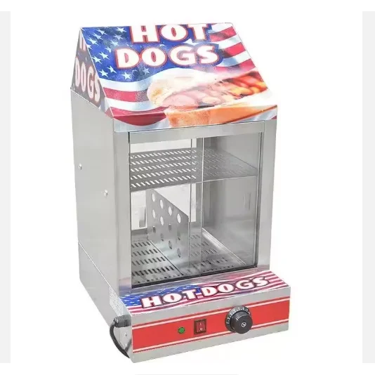 &* PSO New Burger Steamer & Hot Dog Machine With Push Button Control Easy Operate High Quality 110V/220V Compatible 1 Year Warra
