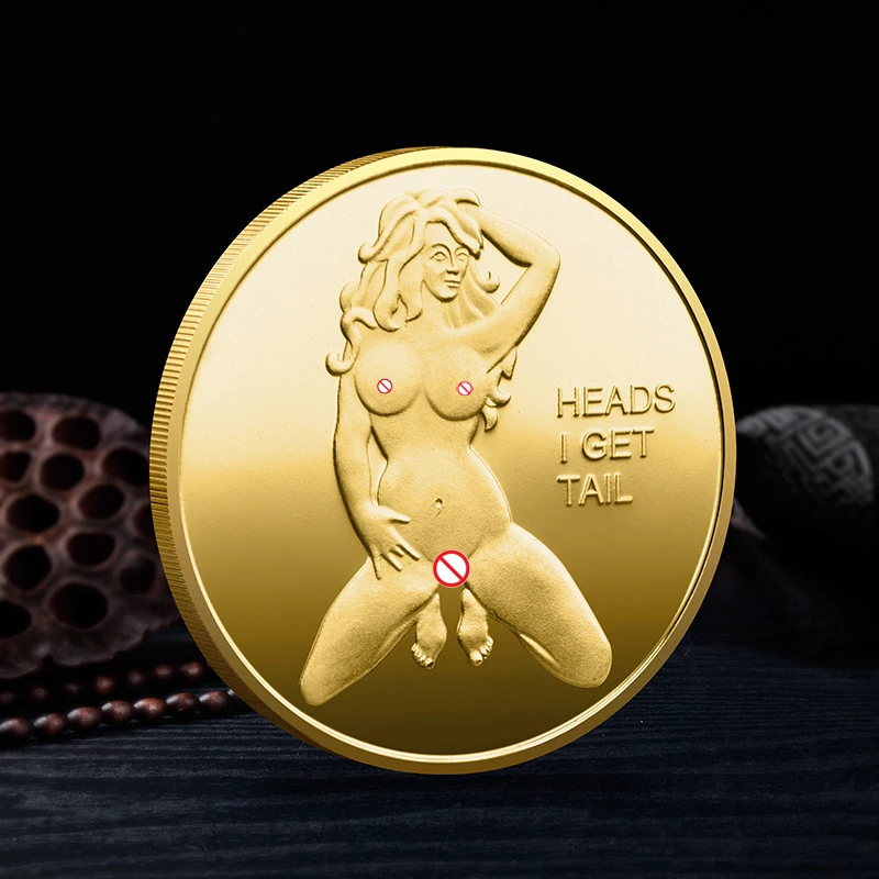 

Sexy Woman Coin Collectibles Commemorative Coins New Adult Challenge Plated Art Collection Lucky Girl Tourism Travel Gift