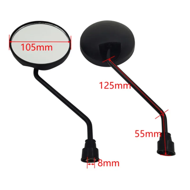 Universal Motorcycle Electric Bicycle Rearview Mirror Side 8mm Round For Triumph DAYTONA 675 SPEED TRIPLE STREET