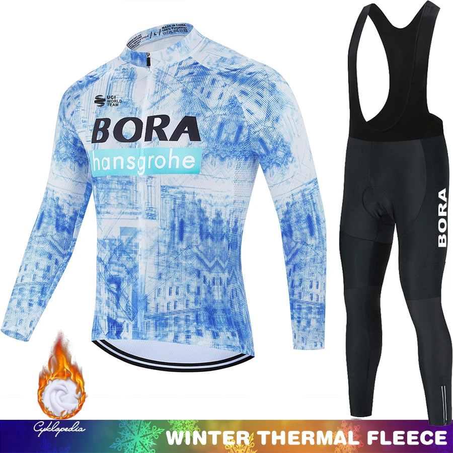 

Retro Cycling Jersey Winter Fleece UCI BORA Cycle Thermal Mens Termal Bicycle Clothes Triathlon Man Men's Shirt Long Sleeve Bib