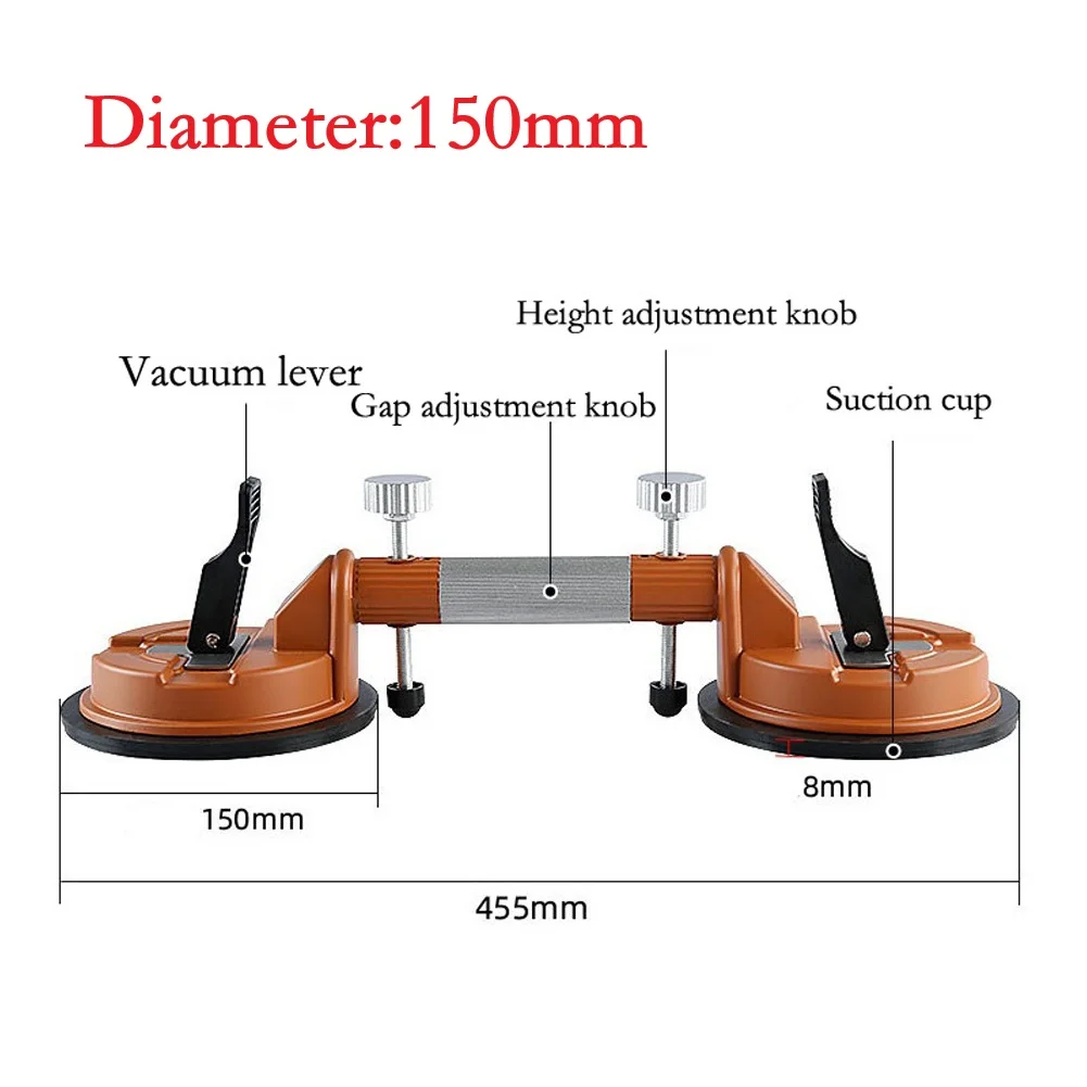 130/150mm Granite Seam Setter Tile Suction Cup For Stone Seam Joining- Leveling Glass Granite Tile Panel Lifting Suction Cup