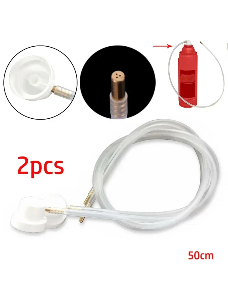 1/2Pcs Aerosol Nozzle Extension Hose Air Conditioner Cleaner Nozzle Extension Tube Fitting For Aerosol Cans Spray 50cm 60cm