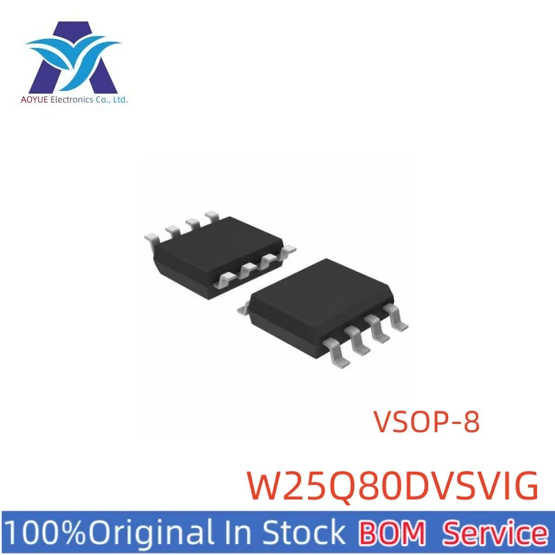 New Original Stock IC W25Q80DVSVIG W25Q80DV P/N: 25Q80DVVIG VSOP-8 150mil TR  Memory Chip Series One Stop BOM Service Offer