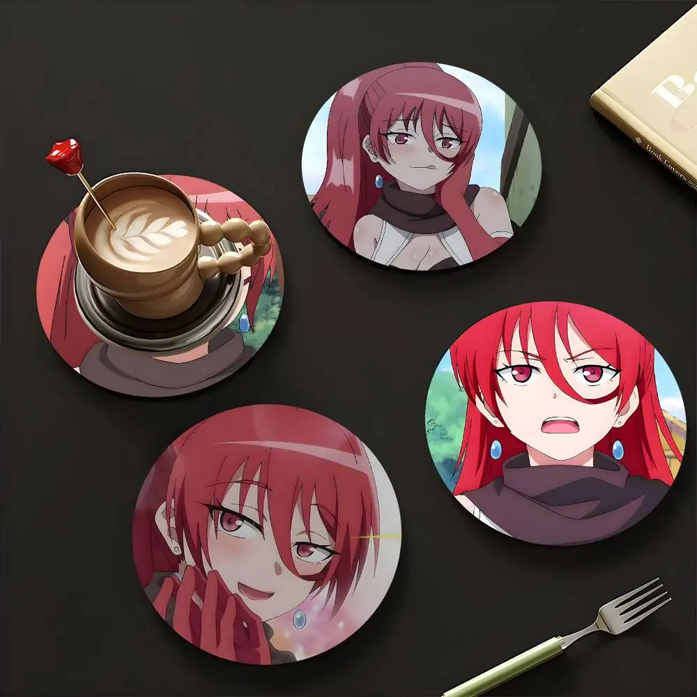 1pc Maya Ikusaba Anime characters Wooden Coaster Colour Printing Cup Mat Home Desk Decoration Gifts