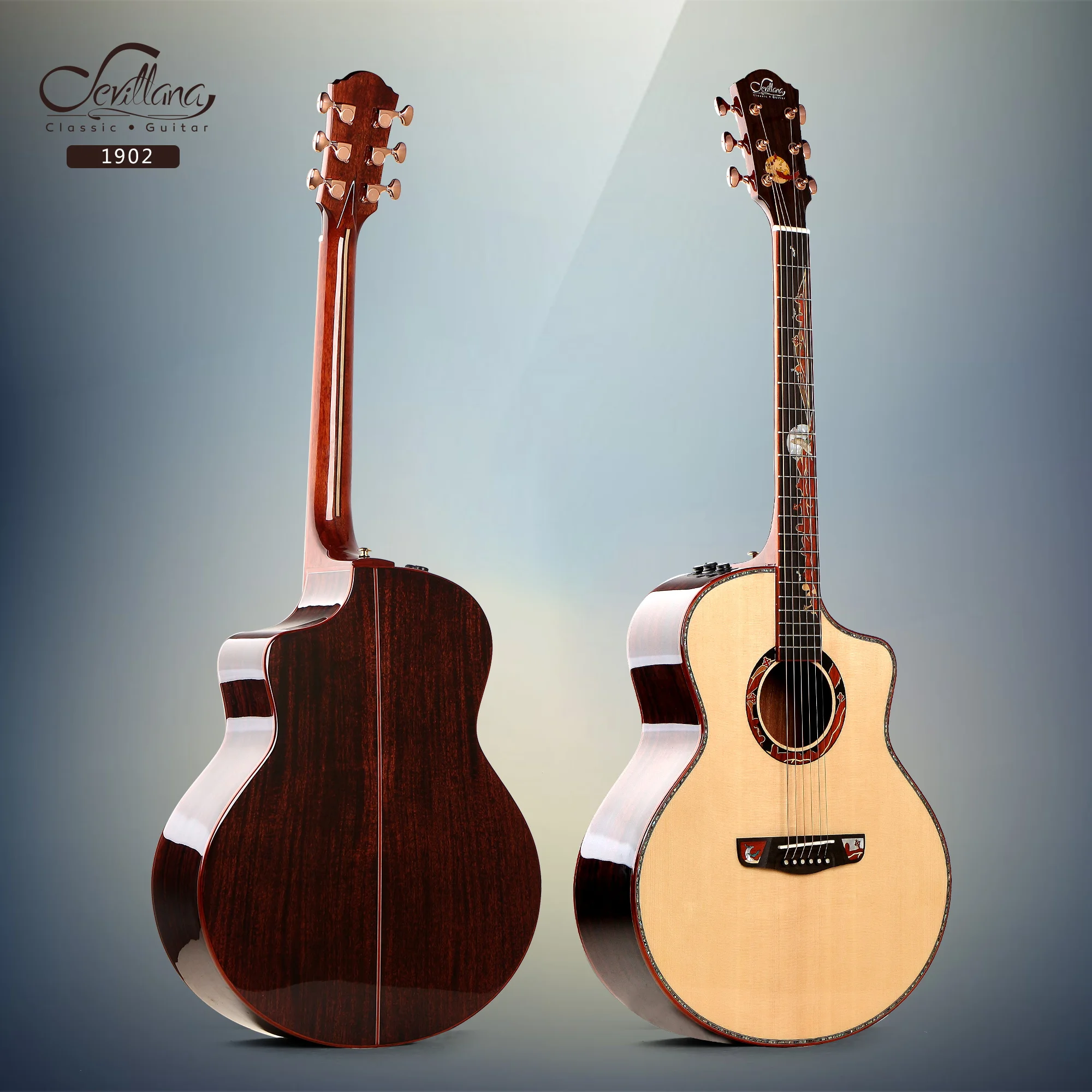 

Sevillana high quality 41 inch wholesale acoustic guitar OEM