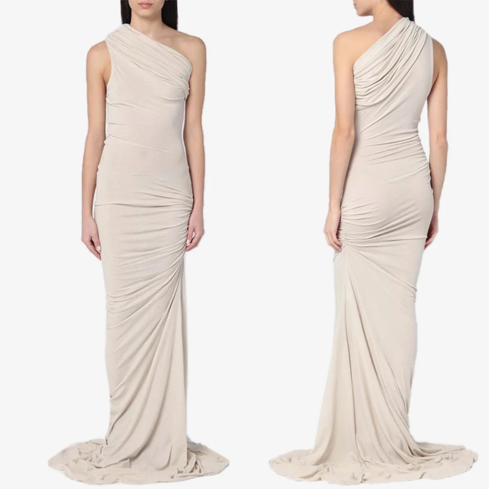 

Customized Elegant One-shoulder Maxi Dress A-Line Evening Dresses Occasion Formal Exquisite High Quality Prom Party Gowns Women
