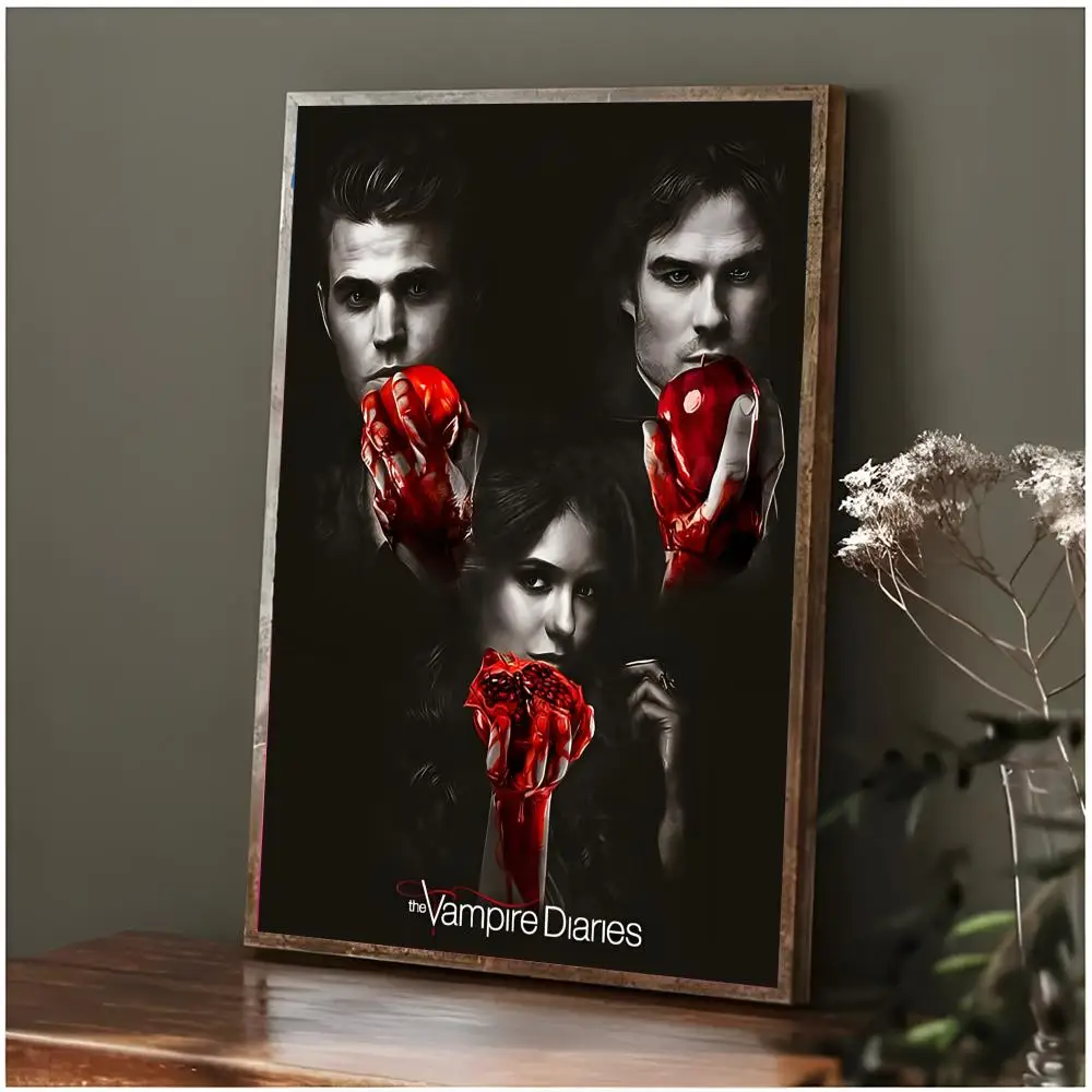 Tv Fantasy T-The Vampire Diaries Poster Modern Wall Art Bedroom Living Room Print Unframed