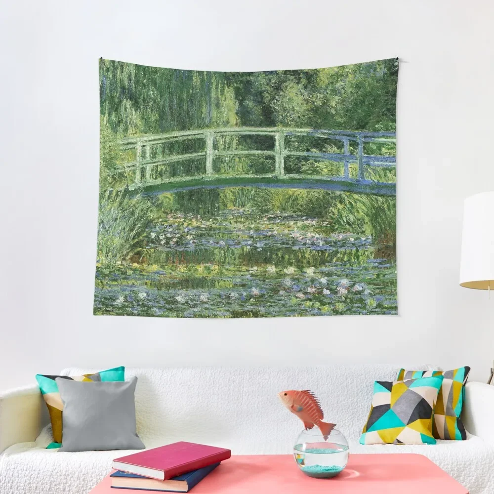 

Water Lilies and the Japanese bridge - Claude Monet Tapestry For Bedroom Room Decor Cute Tapestry