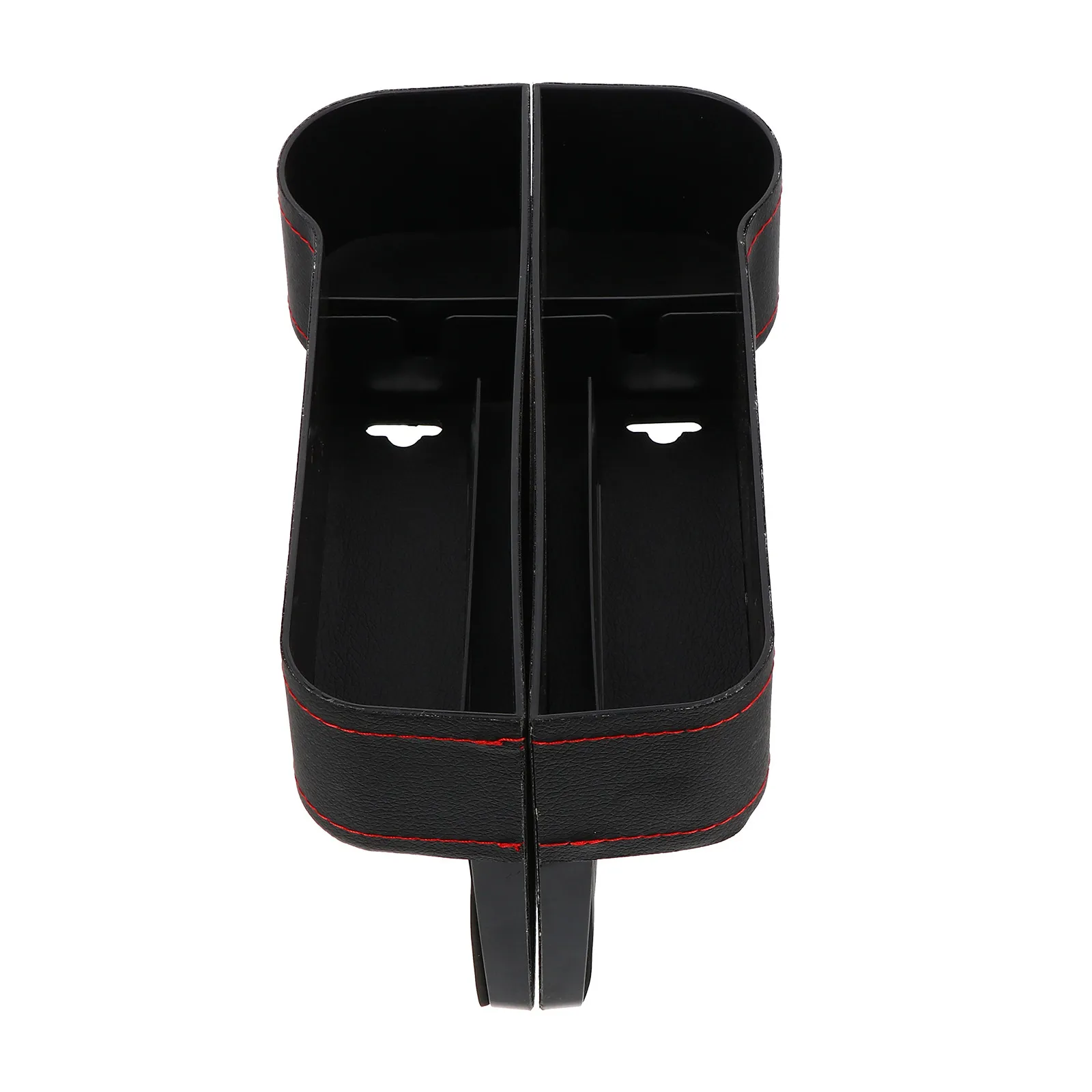 2pcs Gap Organizer Storage Box Black Durable Plastic Material Large Capacity For Front Seat Side Pocket Accessories