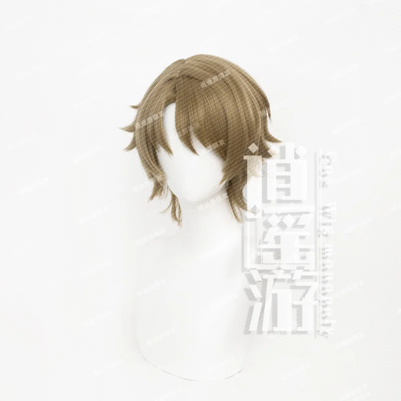 Honkai: Star Rail NPC Scott Cosplay Wig Simulation Scalp Top Youth Side Part Short Hair Halloween Gift