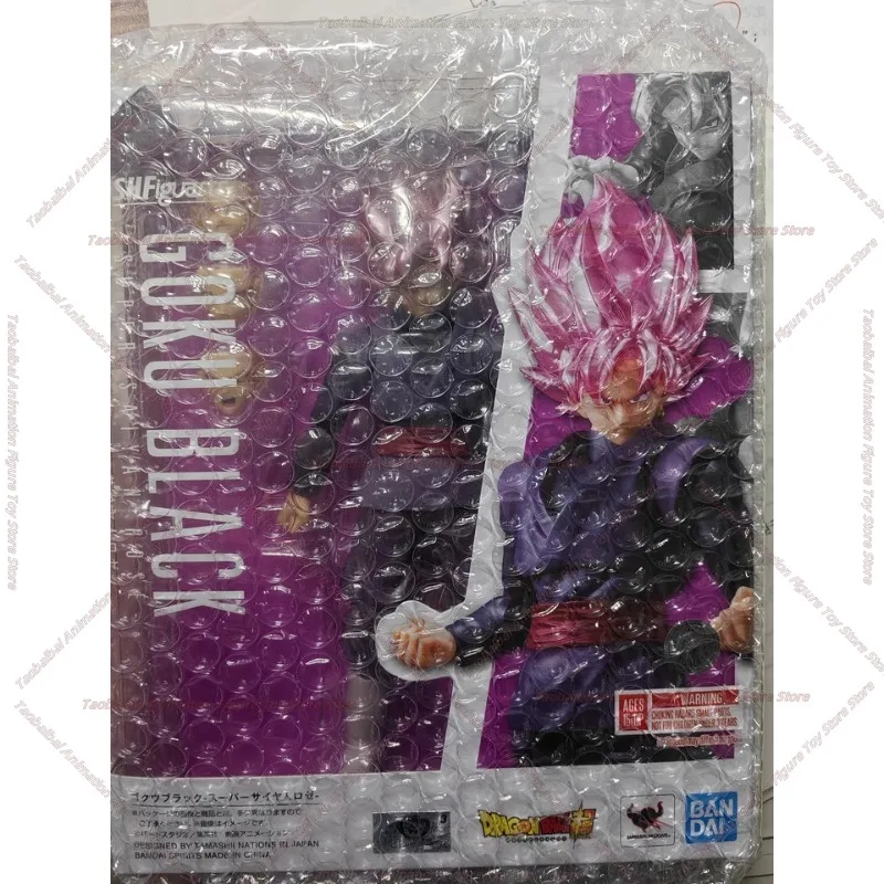 Bandai SHF Dragon Ball Super Black Goku Goku Black and Red Pink Hair Zamasu Poseable Action Figure Toy Collectible Gift Anime