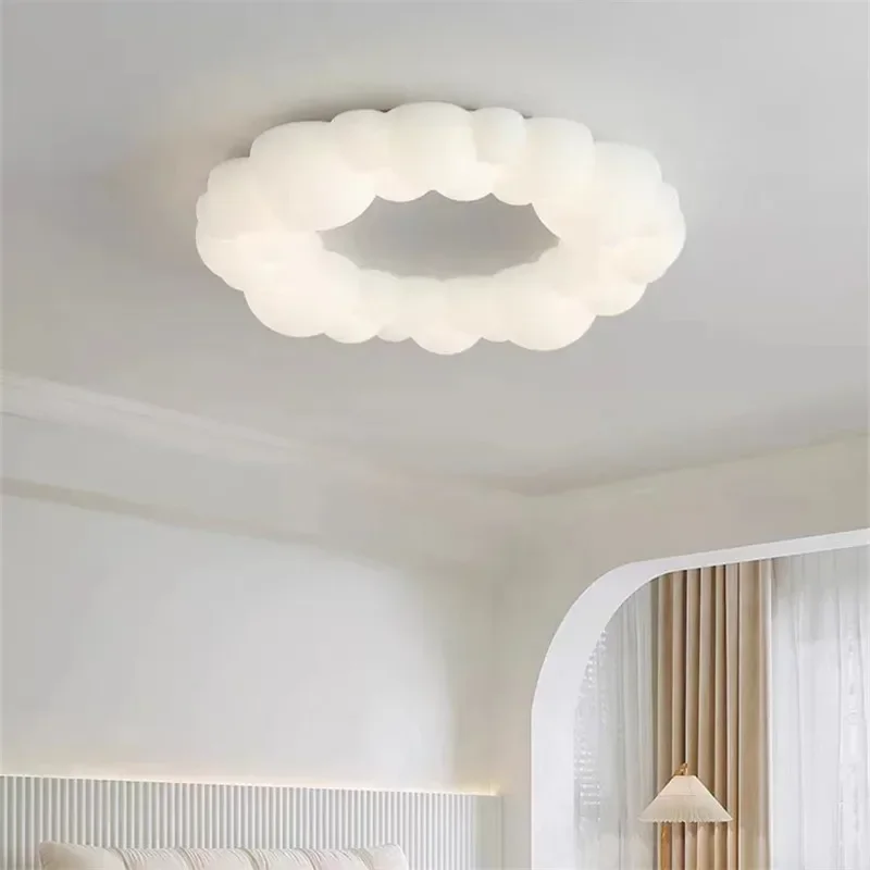 

Nordic Cloud Light Ceiling Led White Round Bubble Lamp Living Room Bedroom Children's Room Home Art Decor LED Kids Ceiling Light