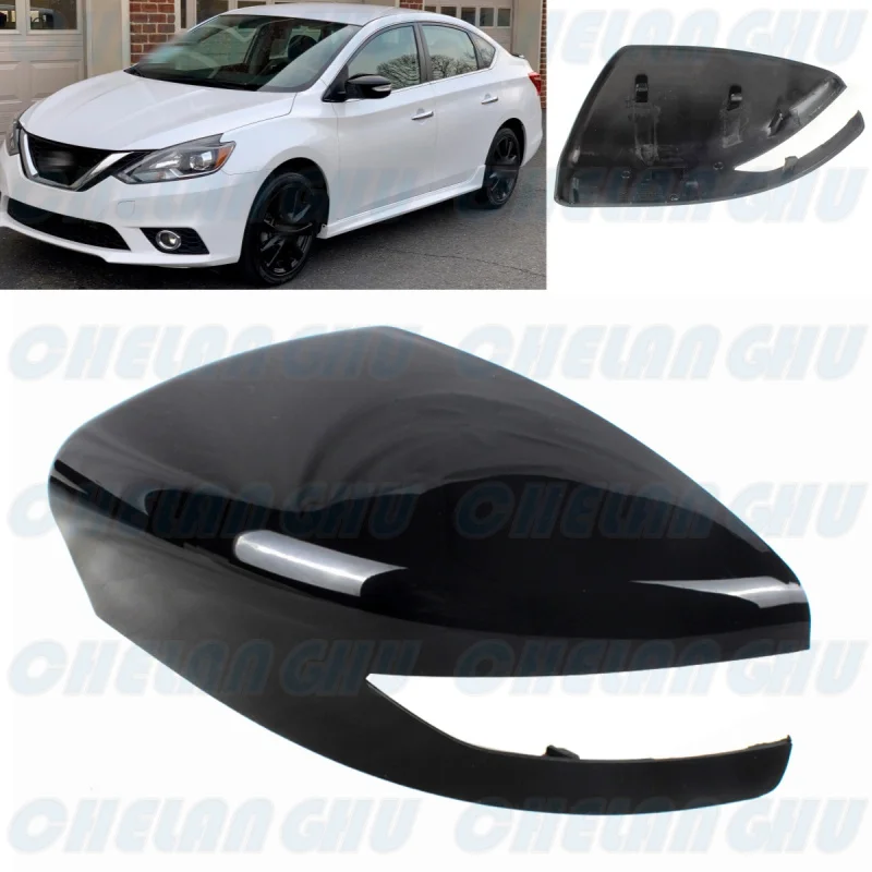 

Left Side black painted Rear Mirror Housing Cover Cap for Nissan Sentra 2012 2013 2014 2015 2016 2017 2018 car accessories